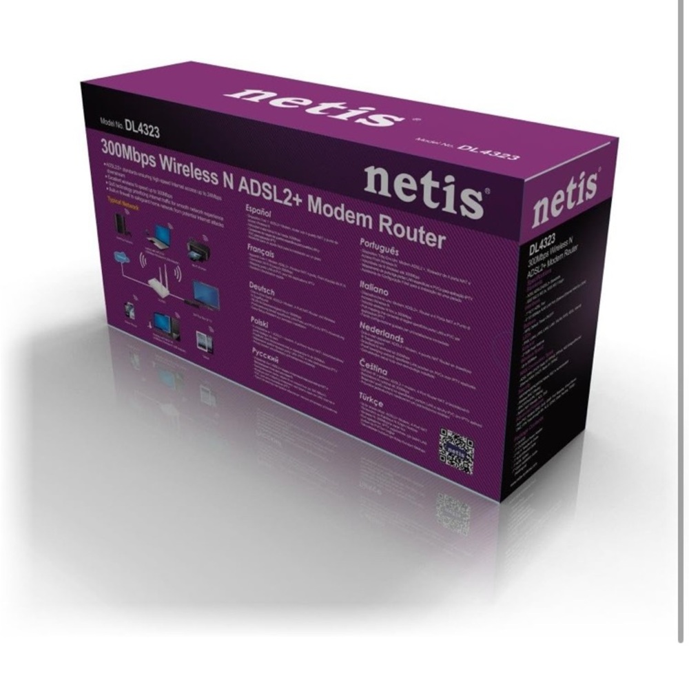 NEW Open Box Netis DL4323 300Mbps High-Speed Wireless N ADSL2 and Modem Router - Picture 6 of 7